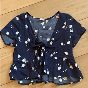 Pacsun floral tie top